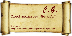 Czechmeiszter Gergő névjegykártya