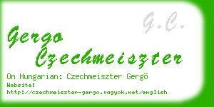 gergo czechmeiszter business card